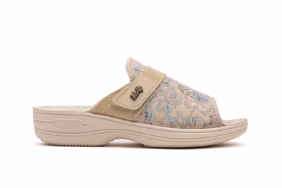 Zuecos Mujer Beige Velcro - 3