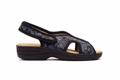 Zuecos Mujer Negro Velcro - 3