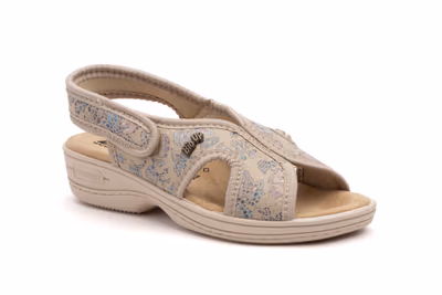 Zuecos Mujer Beige Velcro - 2