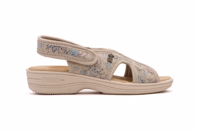 Zuecos Mujer Beige Velcro - 3