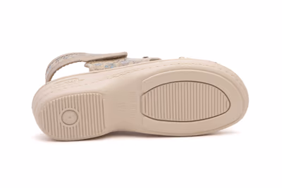 Zuecos Mujer Beige Velcro - 4