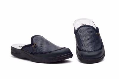 Zuecos Hombre Frender Piel Marino