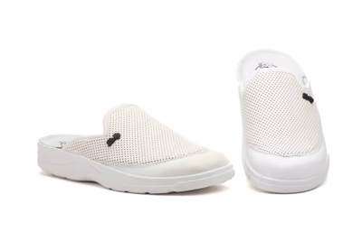 Zuecos Hombre Frender Piel Blanco