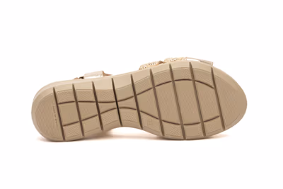 Sandalias Mujer Piel Platino - 3