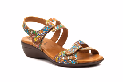 Sandalias Mujer Piel Estampado Multi Cuero - 2