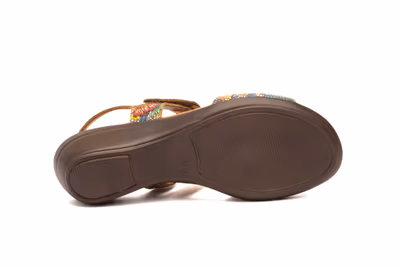 Sandalias Mujer Piel Estampado Multi Cuero - 4