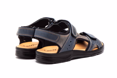 Sandalias Hombre Piel Marino Gris Morxiva - 6