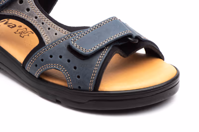 Sandalias Hombre Piel Marino Gris Morxiva - 7