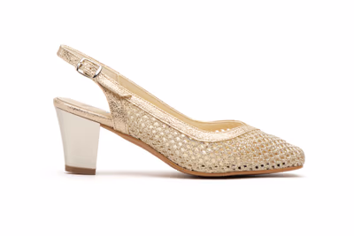 Zapatos Mujer Rejilla Champan Tacón Alto - 3