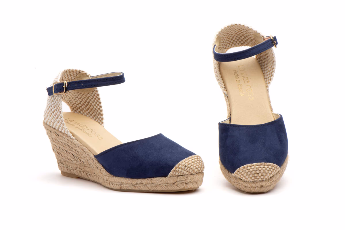 Alpargata Yute Mujer Tejido Marino Cuña