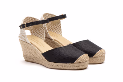 Alpargata Yute Mujer Brillo Negro - 4