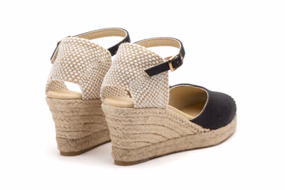 Alpargata Yute Mujer Brillo Negro - 5