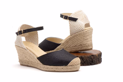 Alpargata Yute Mujer Brillo Negro - 6