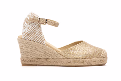 Alpargata Yute Mujer Brillo Oro - 3