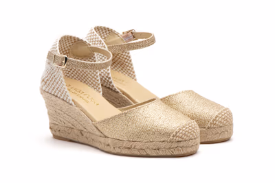 Alpargata Yute Mujer Brillo Oro - 5
