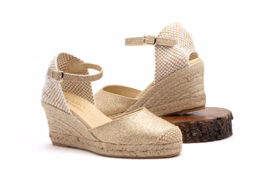 Alpargata Yute Mujer Brillo Oro - 7