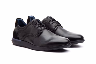 Zapatos Hombre PIel Negro Cordones - 5