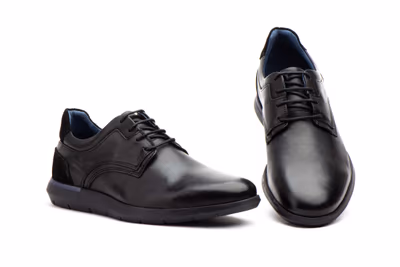 Zapatos Hombre PIel Negro Cordones