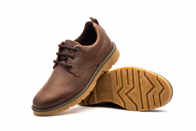 Zapatos Hombre Piel Marrón Cordones - 4