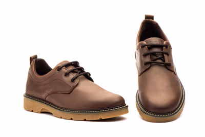 Zapatos Hombre Piel Marrón Cordones