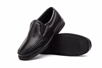 Zapatos Hombre Piel Negro Elásticos - 5