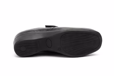 Zapatos Mujer Piel Negro Velcro Cuña - 4