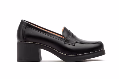 Zapatos Mujer Piel Negro Tacón Antifaz - 3