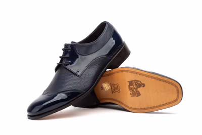 Zapatos Hombre Piel Marino Suela de Cuero - 5