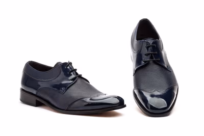 Zapatos Hombre Piel Marino Suela de Cuero