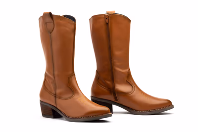 Botas Camperas Mujer Piel Napa Cuero Tacón Cubano