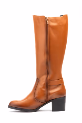 Botas Alta Mujer Piel Cuero Tacón - 4