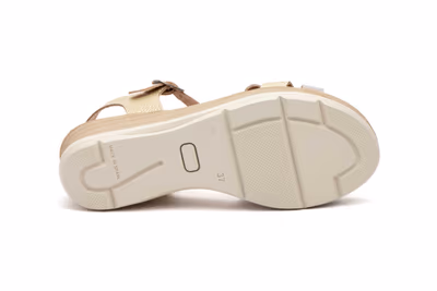 Sandalias Mujer Piel Plata Blanco Platino  - 4