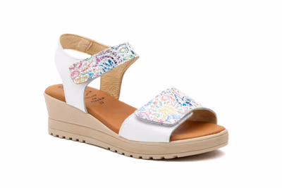 Sandalis Mujer Piel Blanco Colores Alto Estilo ref. AE-647 - 2