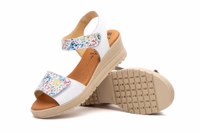 Sandalis Mujer Piel Blanco Colores Alto Estilo ref. AE-647 - 5