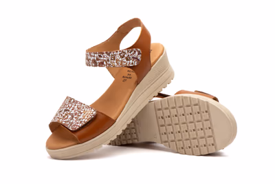 Sandalias Mujer Piel Cuero Colores Velcro Alto Estilo ref. AE-647 - 5