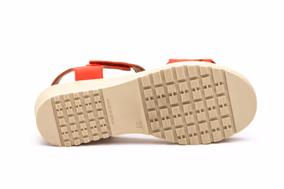 Sandalias Mujer Piel Rojo - 4