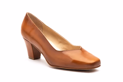 Salón Mujer Piel Camel Tacón - 2