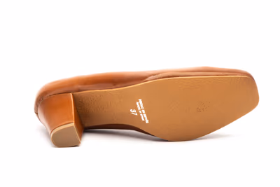 Salón Mujer Piel Camel Tacón - 4