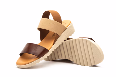 Sandalias Mujer Piel Cuero Elásticos - 5