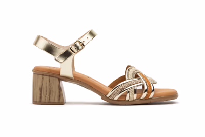 Sandalias Mujer Piel Platino - 3