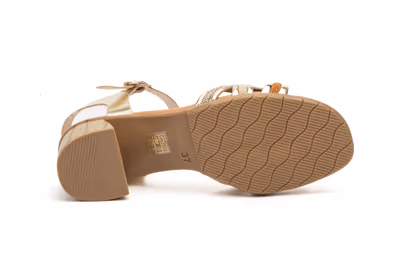 Sandalias Mujer Piel Platino - 4