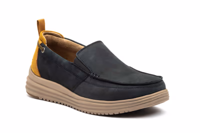 Náuticos Hombre Piel Nobuck Marino - 2