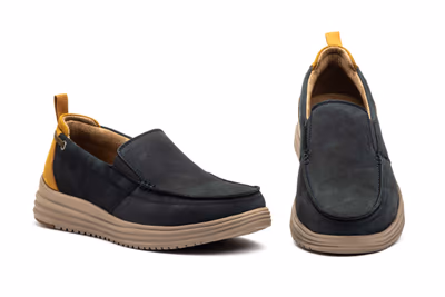 Náuticos Hombre Piel Nobuck Marino