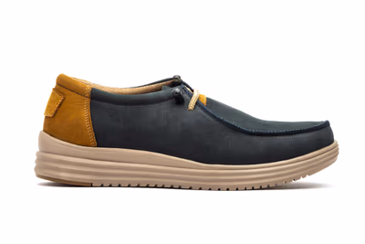 Náuticos Hombre Piel Nobuck Marino Cordones - 3