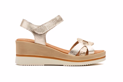 Sandalias Mujer Piel Platino - 3