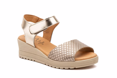 Sandalias Mujer Piel Platino - 2