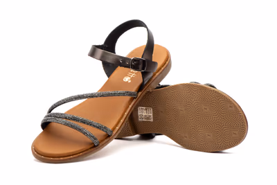 Sandalias Mujer Piel Negro - 5