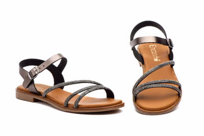 Sandalias Mujer Piel Negro