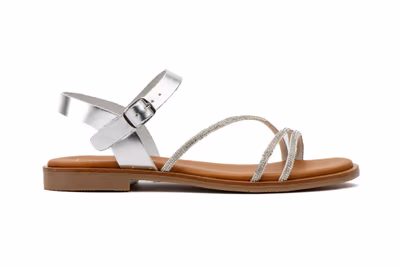 Sandlias Mujer Piel Plata - 3