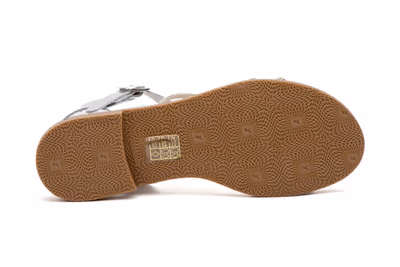 Sandlias Mujer Piel Plata - 4